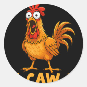 Adesivo Citação engraçada de humor de galinha F-caw-f Galo