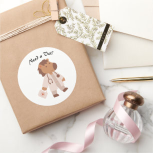 Adesivo Citação engraçada de humor veterinário e cuidado a