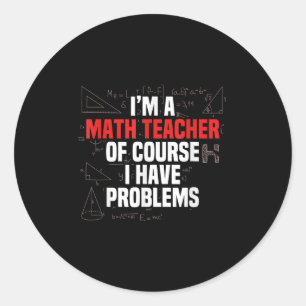 Adesivo Citação Engraçada de Matemática Matemática Querido