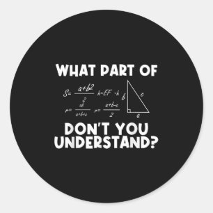 Adesivo Citação engraçada de matemática Matemática Querido
