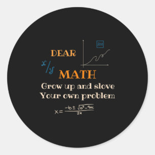 Adesivo Citação engraçada de matemática para meninas menin