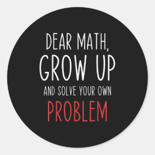 Adesivo Citação engraçada de matemática querido professor