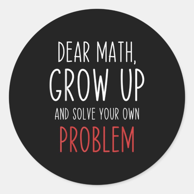 Adesivo Citação engraçada de matemática querido professor  (Frente)