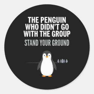 Adesivo Citação engraçada de pinguim pensador independente
