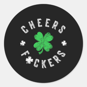 Adesivo Citação engraçada do Dia de São Patrício Cheers Er