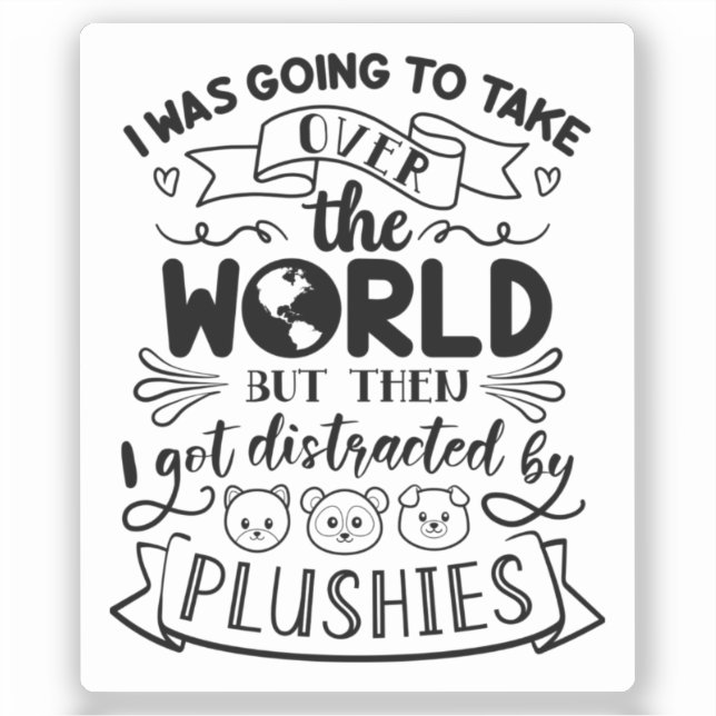 Adesivo Citação Engraçada Para Amantes E Coletores De Plus (Frente)