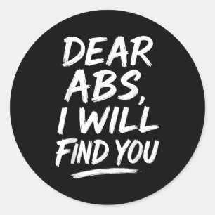 Adesivo Citação engraçada querida Abs Amantes de fitness e
