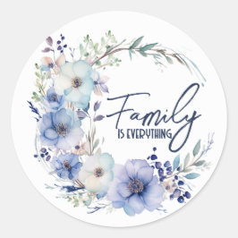 Adesivo Citação Familiar Em Boho Wreath