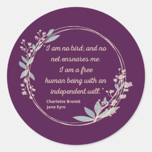 Adesivo Citação II de Jane Eyre - Estilo bonito