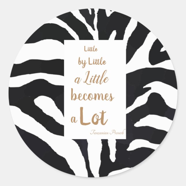 Adesivo Citação Inspiracional Preta e Branca. (Frente)