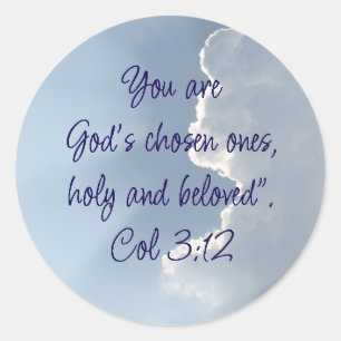 Adesivo Citação Inspiradora da Bíblia de Colossenses 3:12