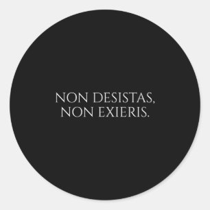 Adesivo Citação Latina Motivacional - Nunca Desistir, Nunc