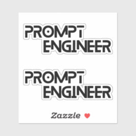 Adesivo Citação minimalista de engenheiro de prompt