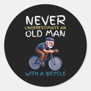 Adesivo Citação Motivacional de Bicicleta de Velho - Cicli