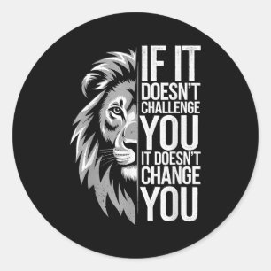 Adesivo Citação Motivacional Do Lion Mindset Para O Workou