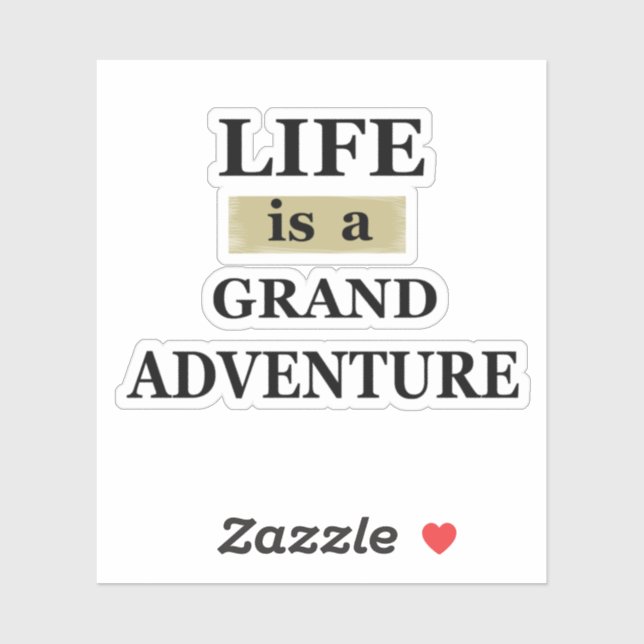 Adesivo Citação motivacional que diz sobre a vida (Folha)