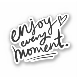 Adesivo Citação Motivacional Simples Preta Branco