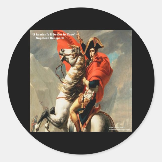 Adesivo Citação Napoleon & "Leader" (Frente)