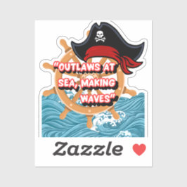 Adesivo citação pirata