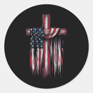 Adesivo Citação Religiosa da Bandeira dos EUA 4 de Julho F