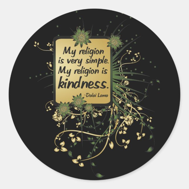Adesivo Citação religiosa do Dalai Lama (Frente)