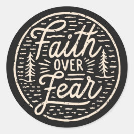 Adesivo Citação Religiosa Fé Sobre Medo