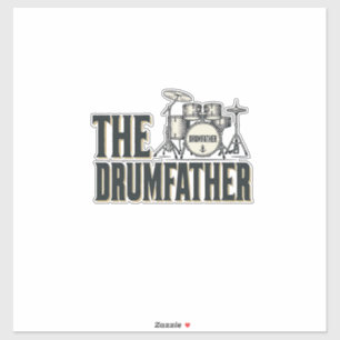 Adesivo Citação Vetorial de Design de Tambor do Drumfather