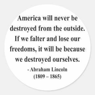 Adesivo Citações 1a de Abraham Lincoln
