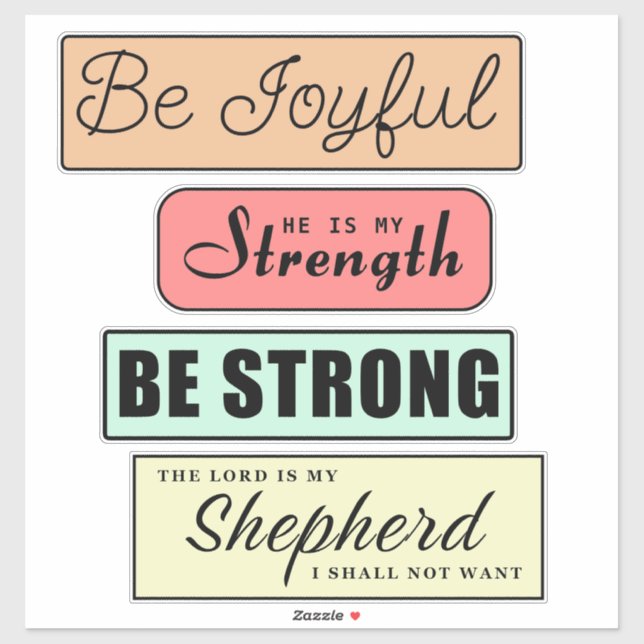 Adesivo Citações Cristãs Inspiradoras (Folha)