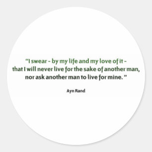 Adesivo Citações de Ayn Rand