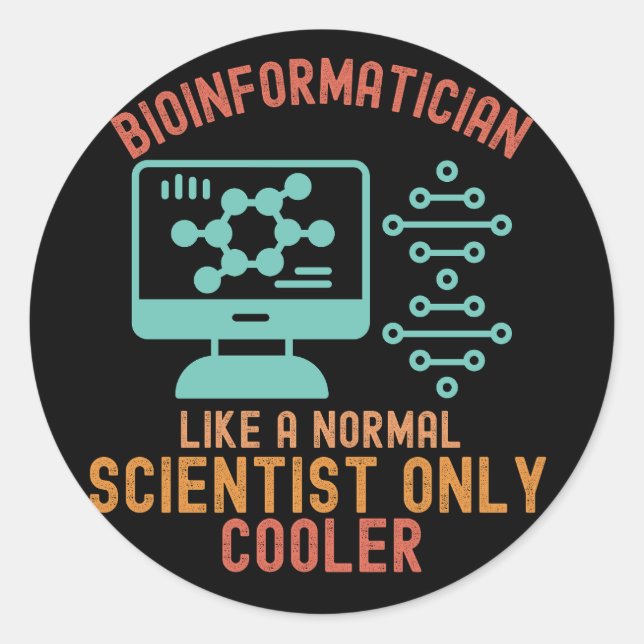 Adesivo Citações de Bioinformática, Ditos de Bioinformátic (Frente)