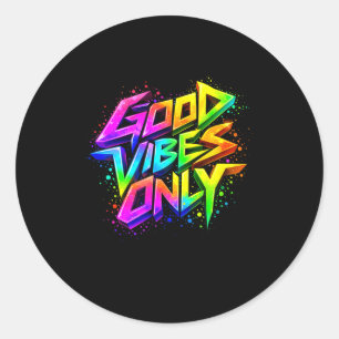 Adesivo Citações de Grafite de Boas Vibrações Positivas