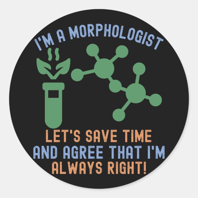 Adesivo Citações de Morfologia1, Eu Amo Morfologia (Frente)