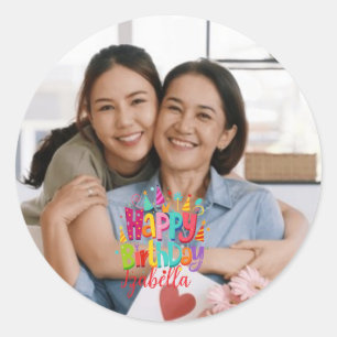 Adesivo Citações de nome de foto de aniversário personaliz