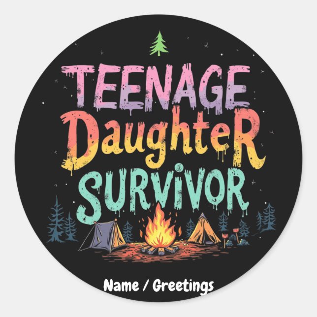 Adesivo Citações de Parentalidade Engraçadas pela Filha da (Frente)