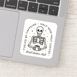 Adesivo Citações engraçadas de amantes de café do clube mã
