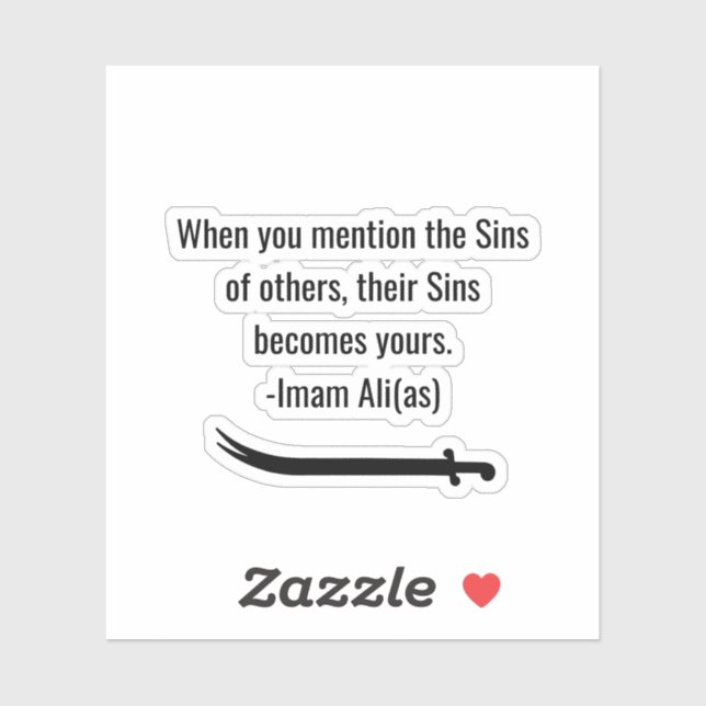 Adesivo Citações Imam ali (Folha)