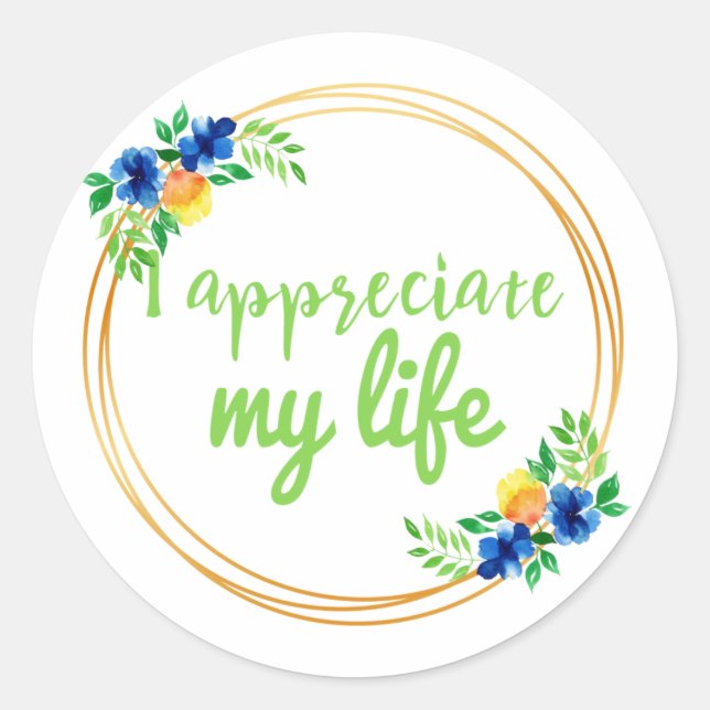 Adesivo citações positivas para a vida e o trabalho (Frente)