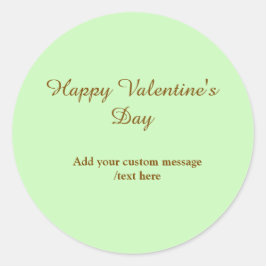 Adesivo Citrus green brown happy Valentine's day simple 