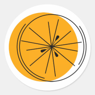 Adesivo Citrus Orange round