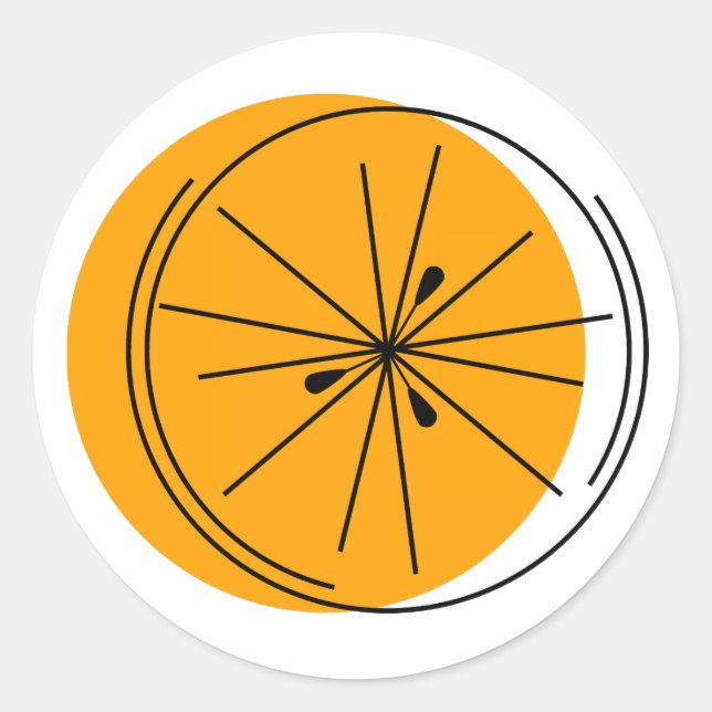 Adesivo Citrus Orange round (Frente)