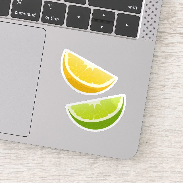 Adesivo Citrus Sticker Com Fatias De Limão E Limão (Detalhe)