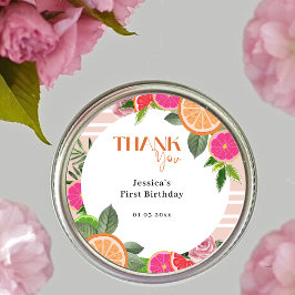 Adesivo Citrus Tropical Watercolor - Agradeço-Lhe O Vinhet