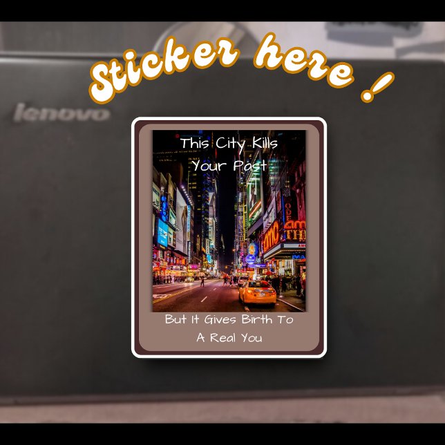 Adesivo City Life Quote vinyl Sticker Reinvent Yourself  (Criador carregado)