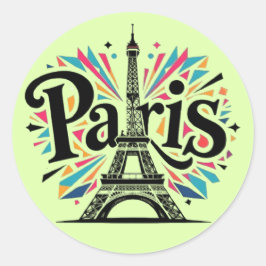 Adesivo City of Lights: Bold Paris Typography Art