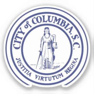 Adesivo City Seal - Columbia, Carolina do Sul