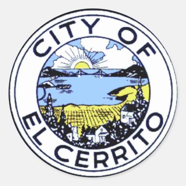 Adesivo City Seal de El Cerrito, Califórnia (Frente)