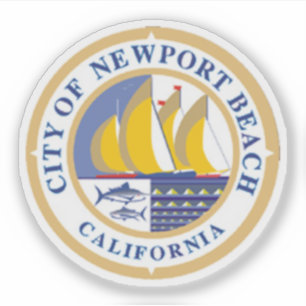 Adesivo City Seal de Newport Beach, Califórnia