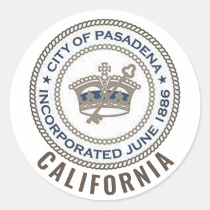 Adesivo City Seal de Pasadena, Califórnia