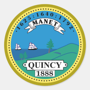 Adesivo City Seal de Quincy, Massachusetts